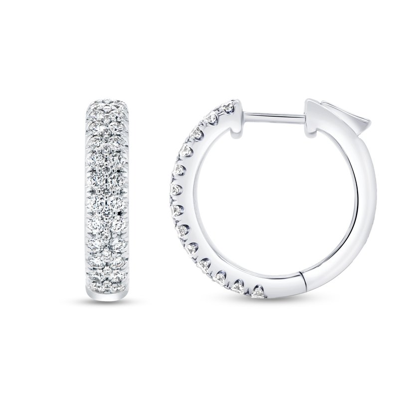 Uneek Bouquet Collection 2 Row Huggie Earrings
