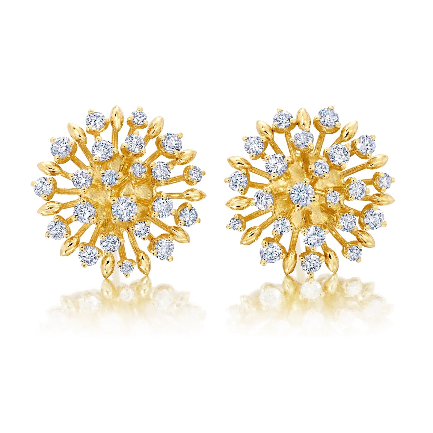 Large Diamond Lily Stud