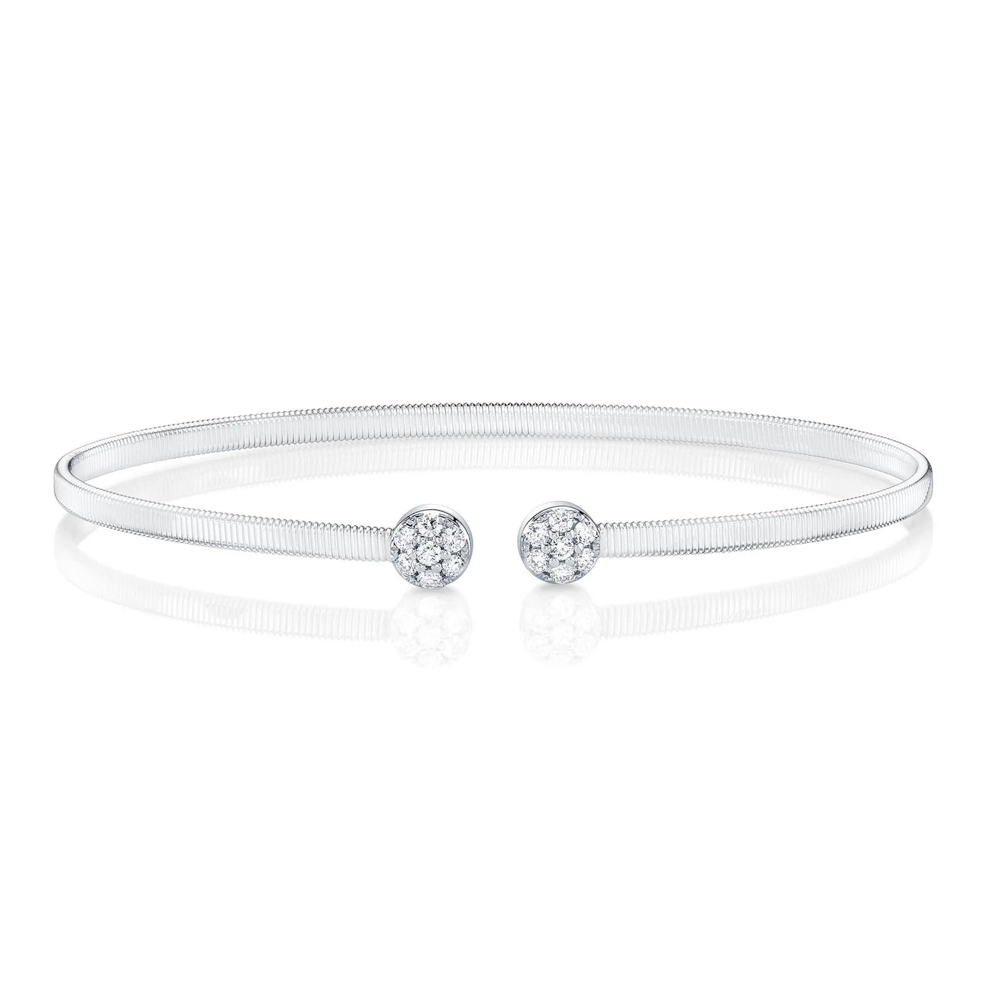 0.22CT DIAMOND PAVE CIRCLE BANGLE