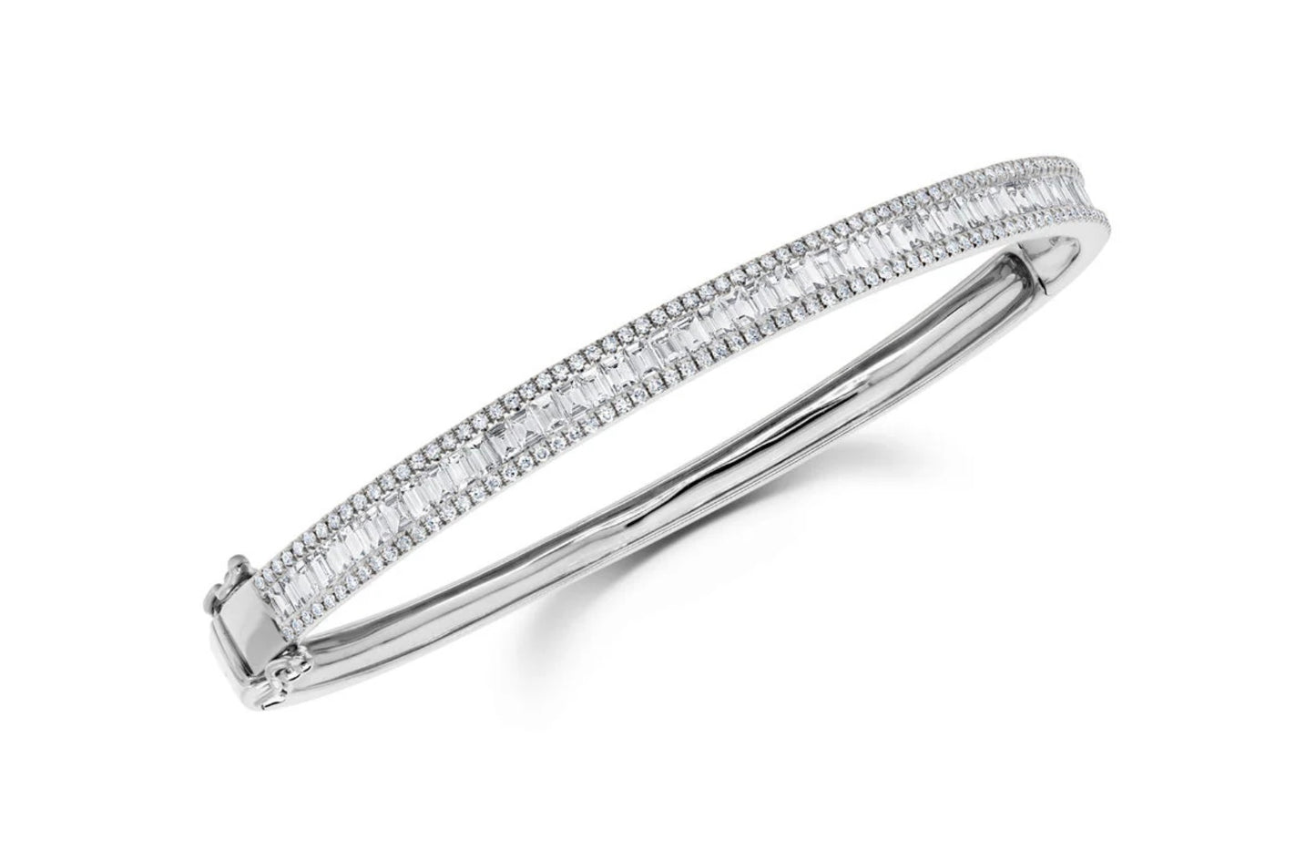 1.74CT 14K W/G DIAMOND
BAGUETTE BANGLE