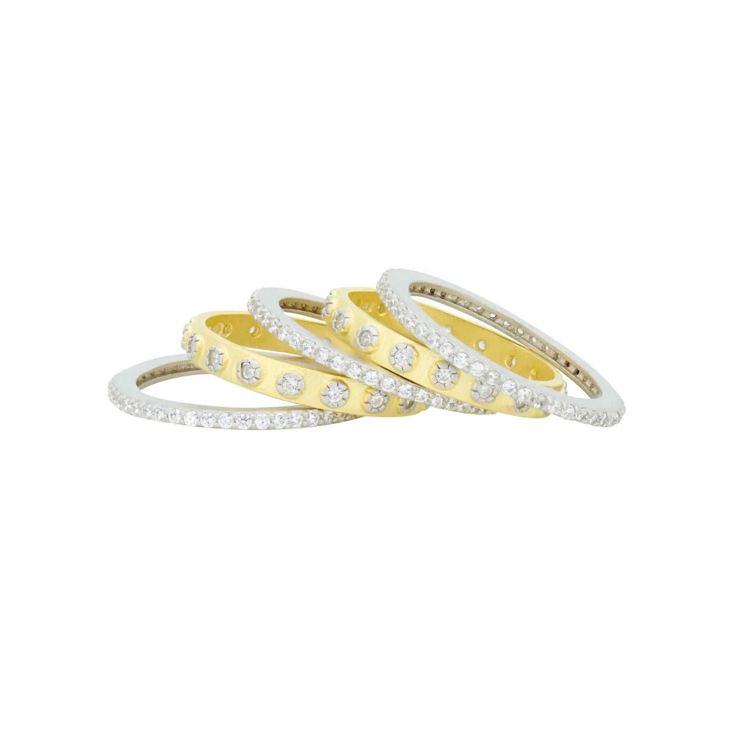 Two Tone 5-Stack Ring