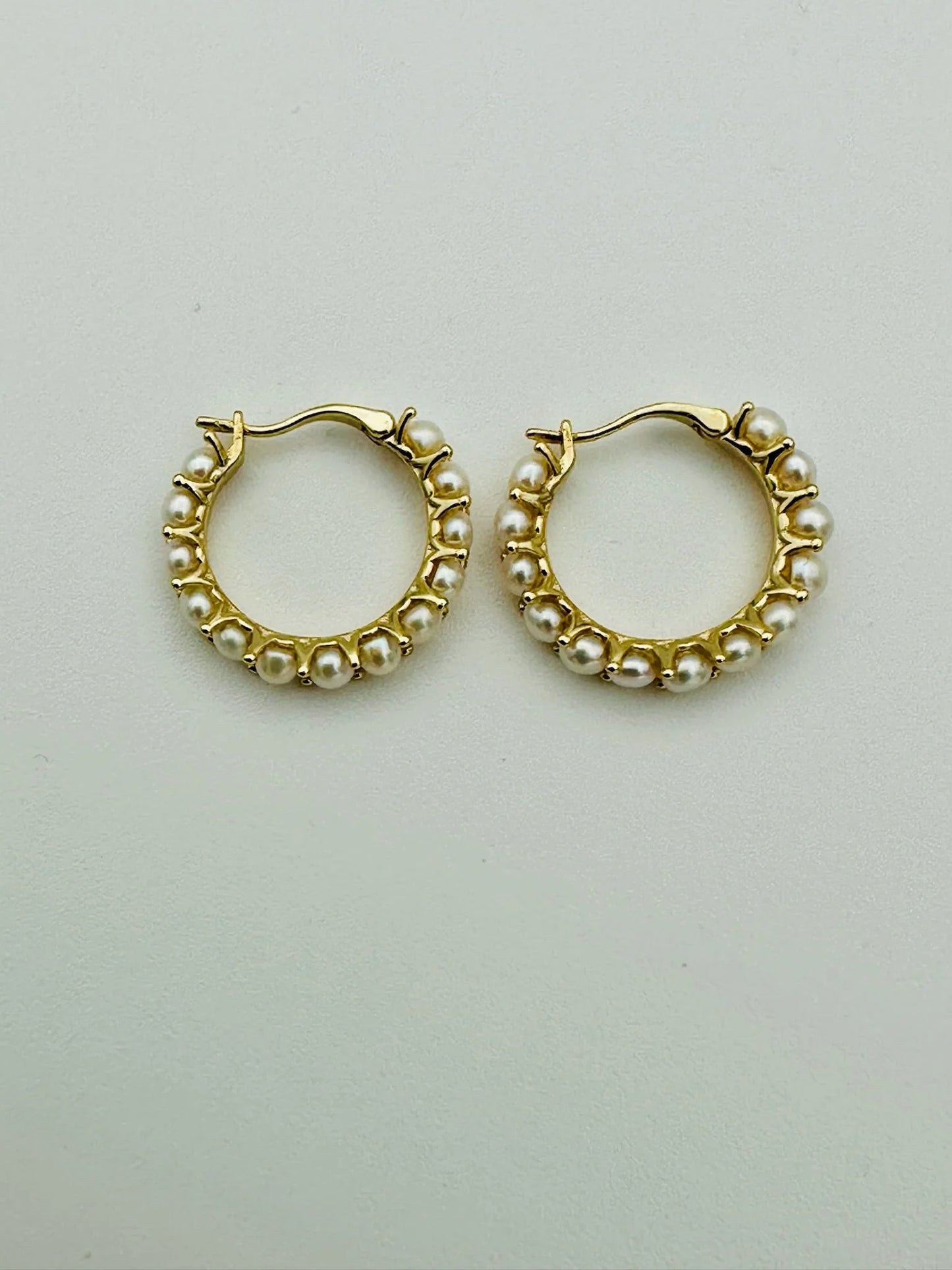 20mm Freshwater Pearl Earring with gold vermeil