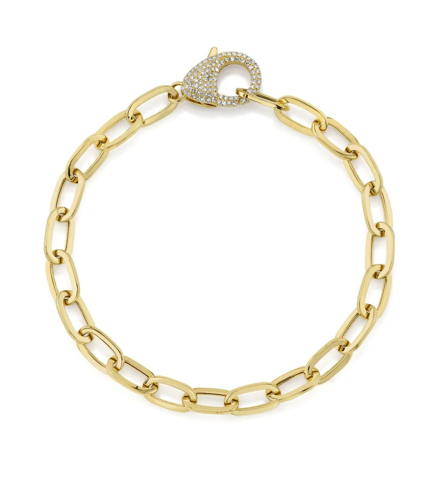 0.41CT DIAMOND PAPER CLIP LINK BRACELET