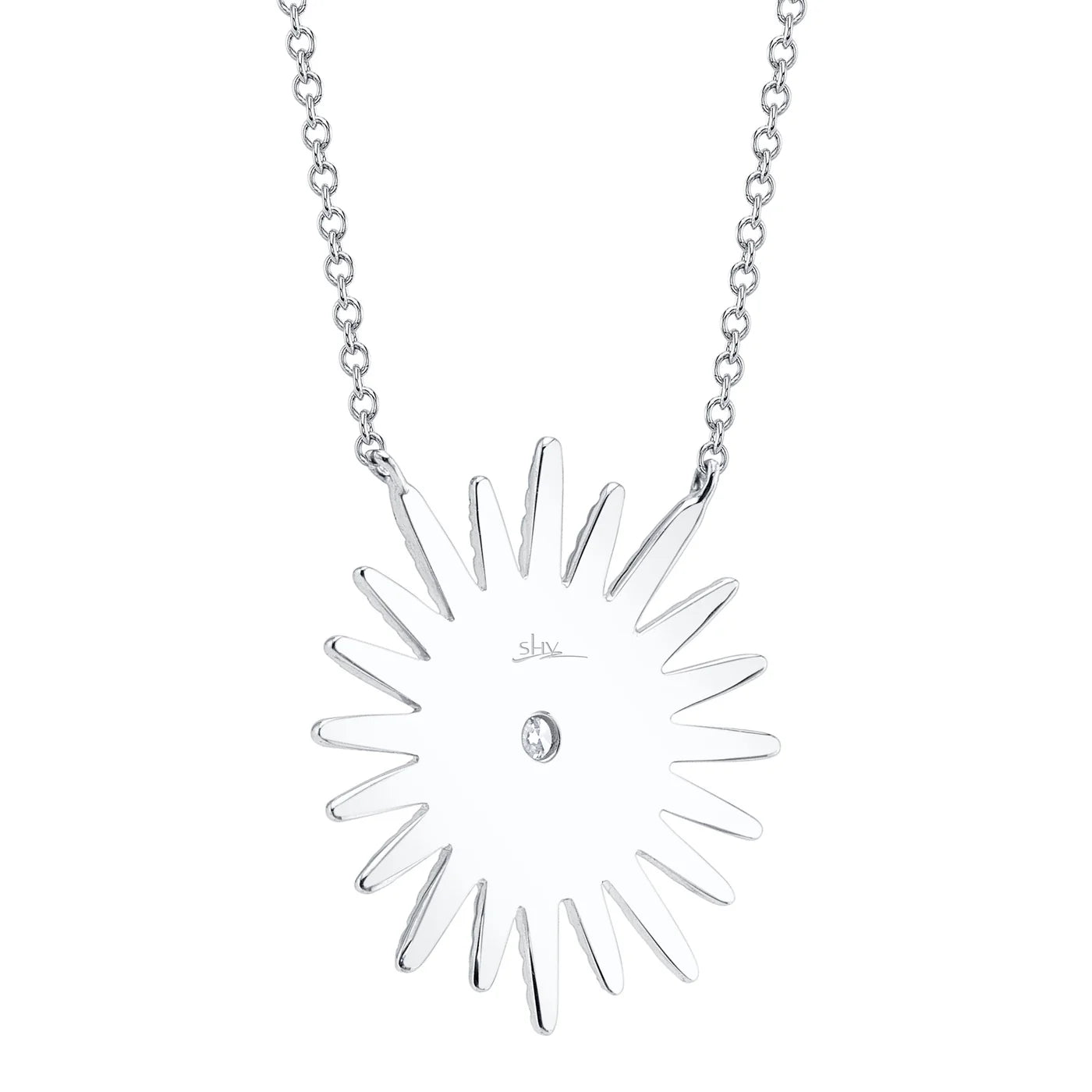 0.43CT DIAMOND STARBURST NECKLACE