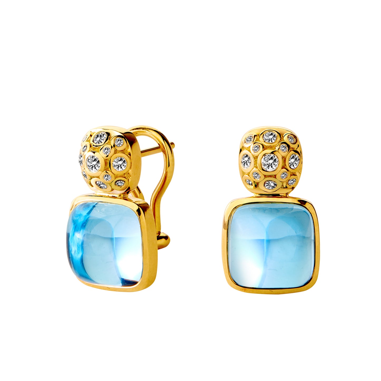 Sugarloaf Blue Topaz Earrings