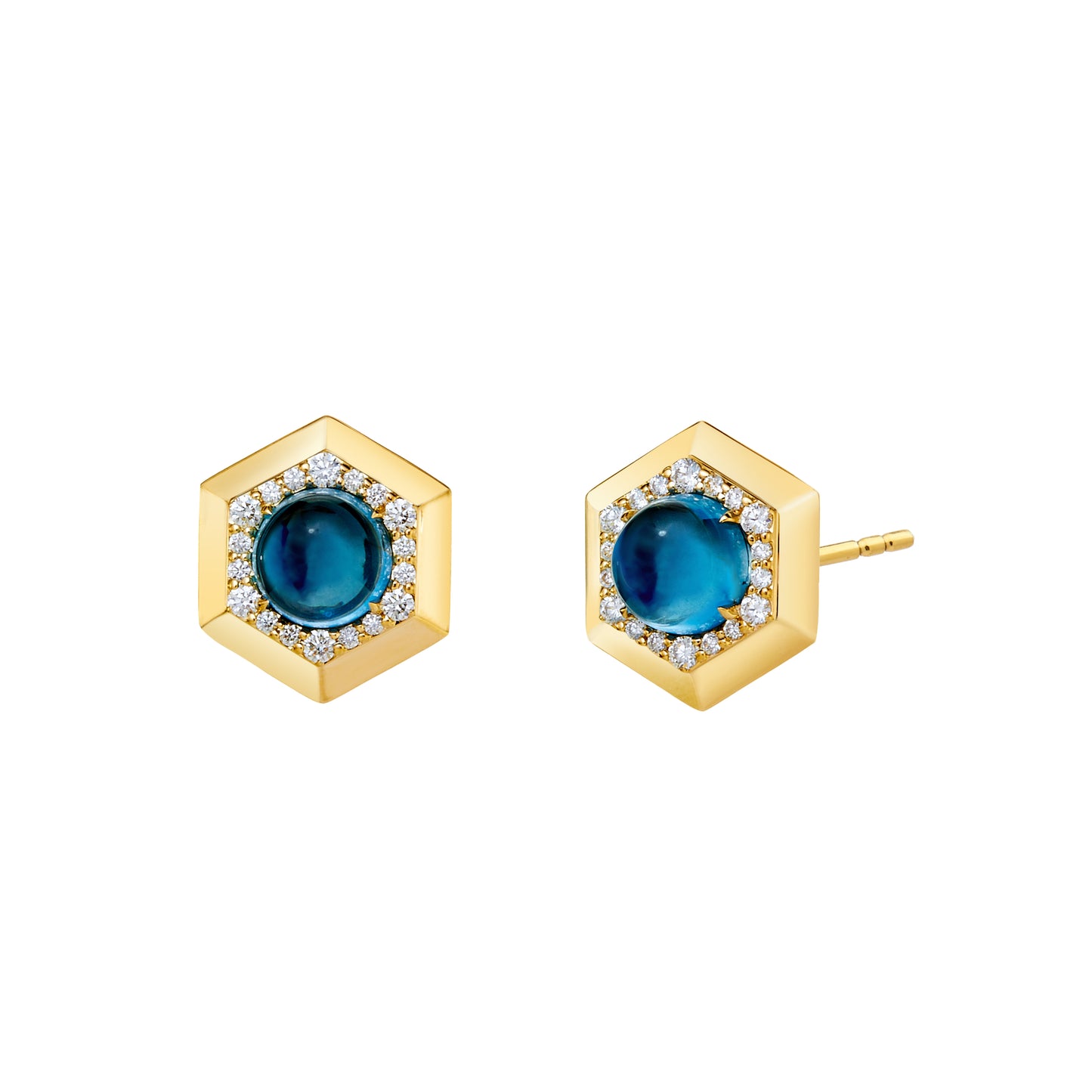 Hex London Blue Topaz Earrings