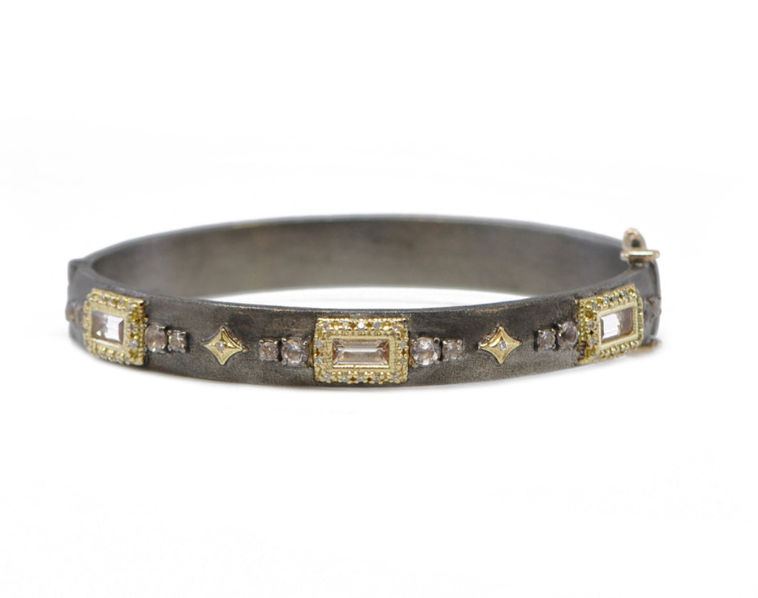 Crivelli and Morganite Huggie Bracelet