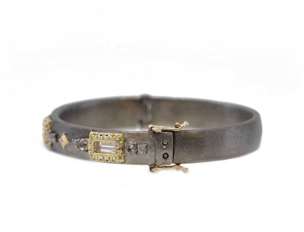 Crivelli and Morganite Huggie Bracelet