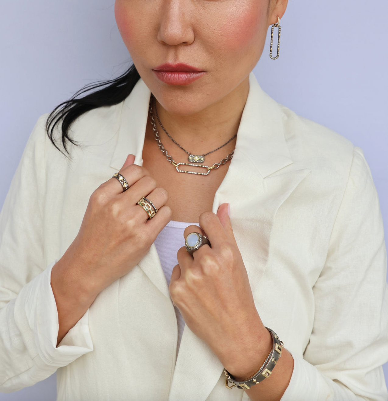 Paperclip Crivelli Stack Ring
