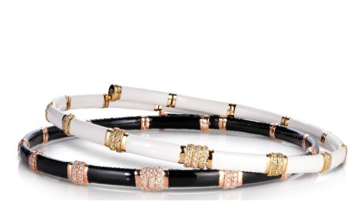 18K Black Enamel Choker