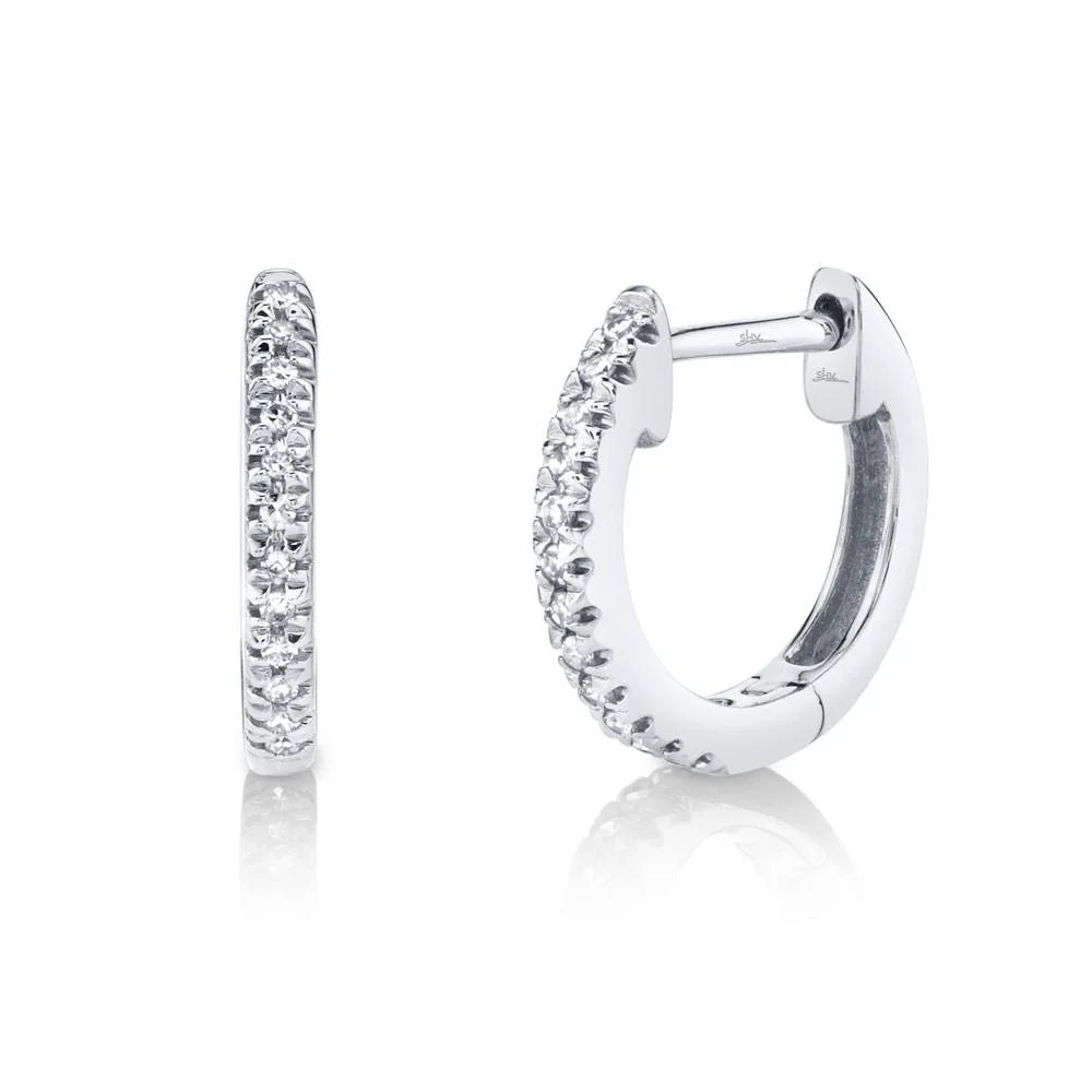 0.07 CT. CLASSIC DIAMOND HUGGIE EARRING