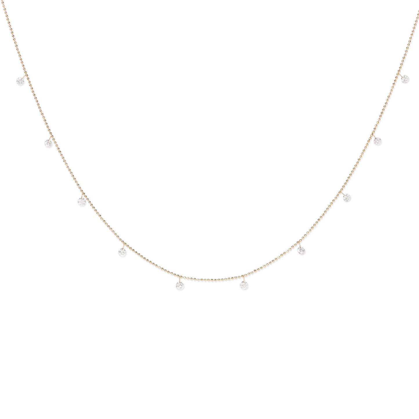 Ten Floating Diamond Necklace