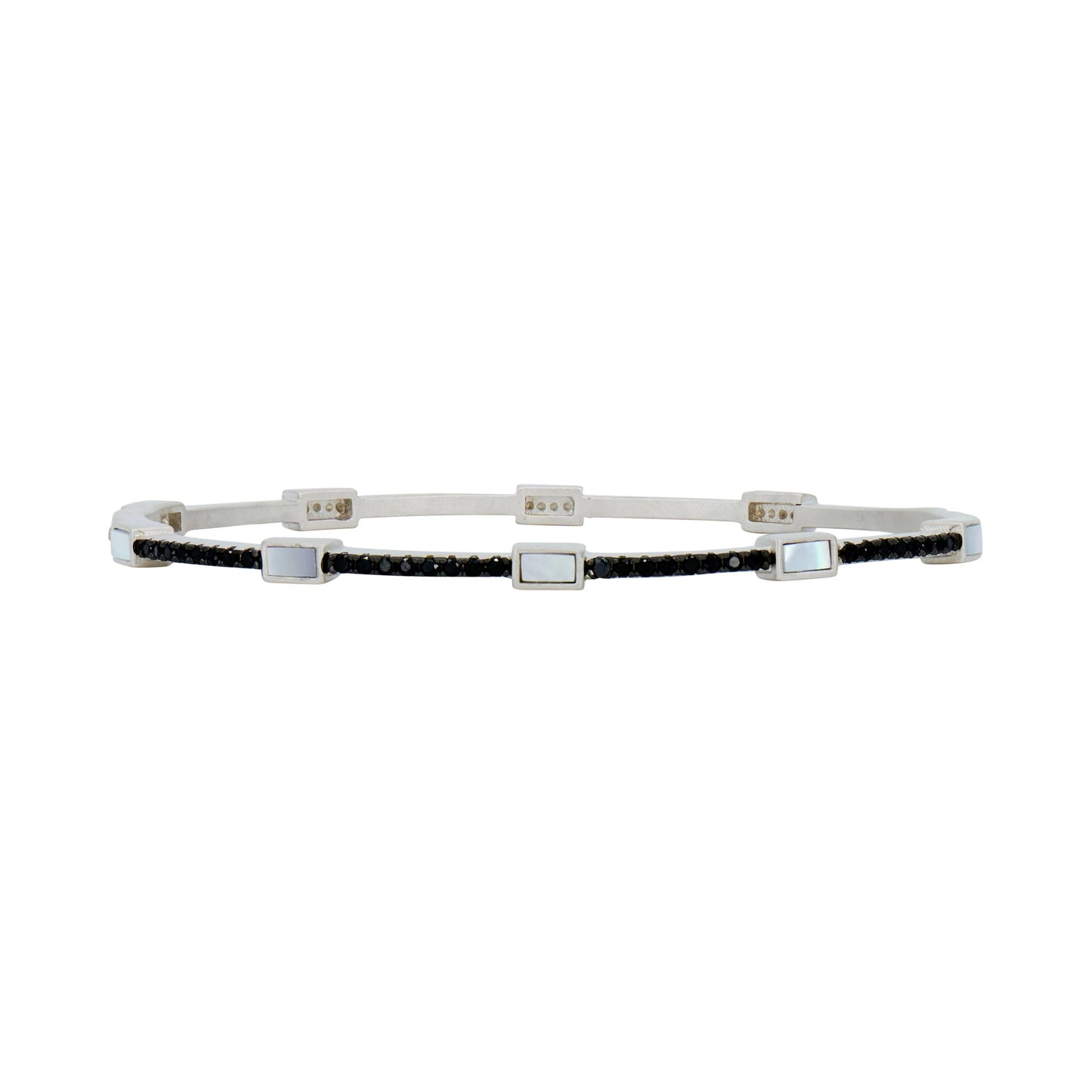 Thin Cobblestone Hinge Bangle