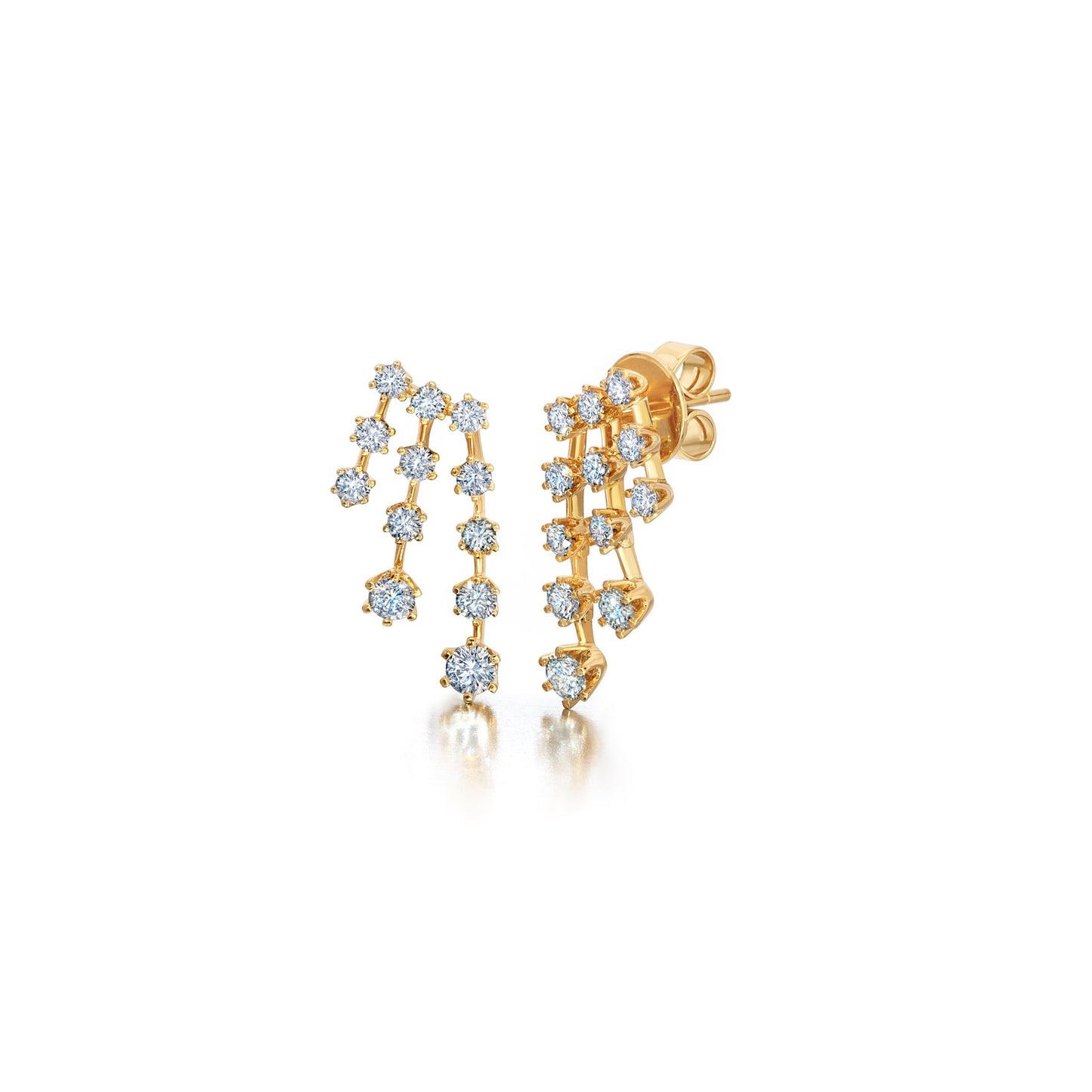Floating Diamond Fall Earrings