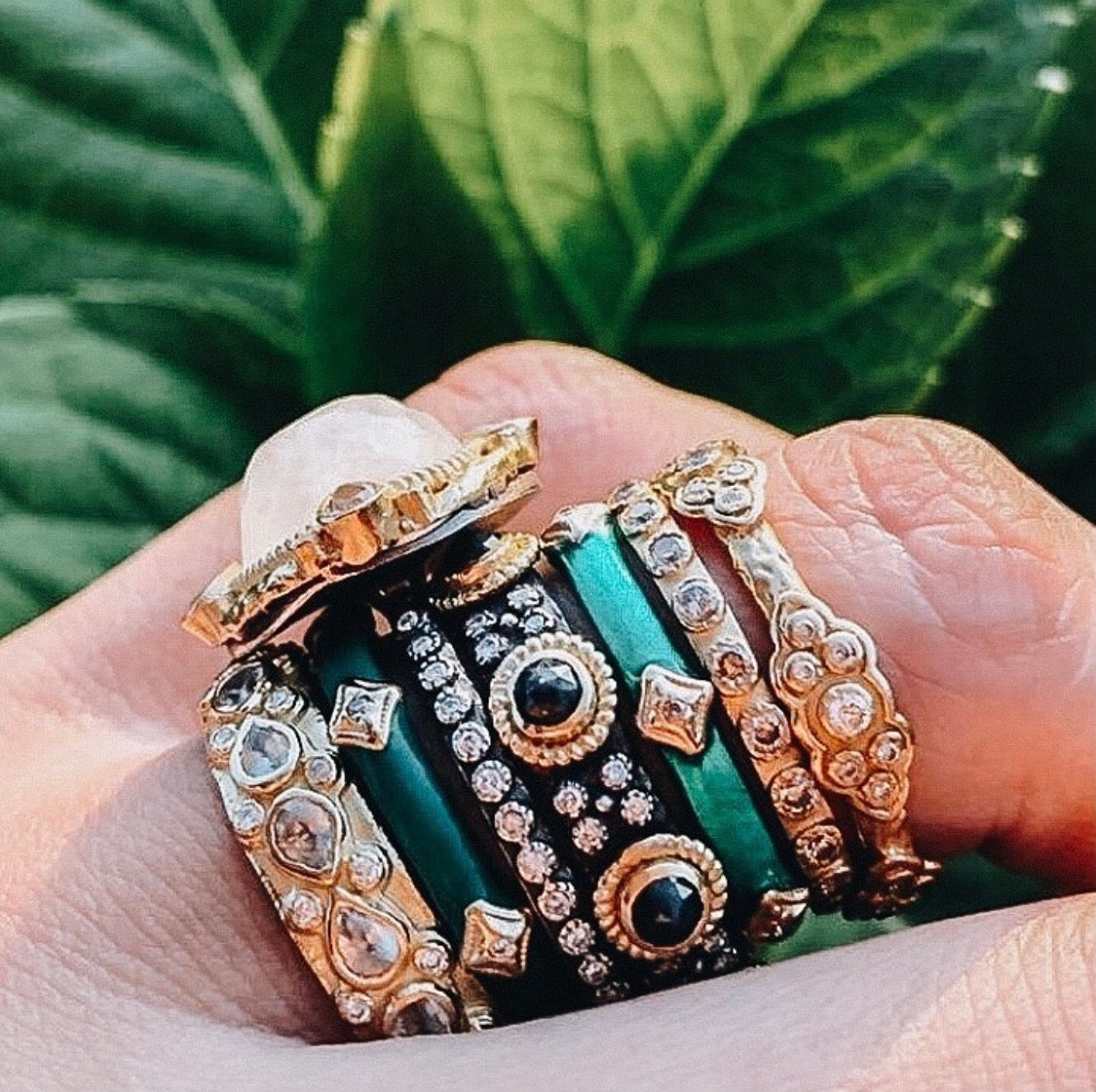Enamel Crivelli Stack Band Ring
