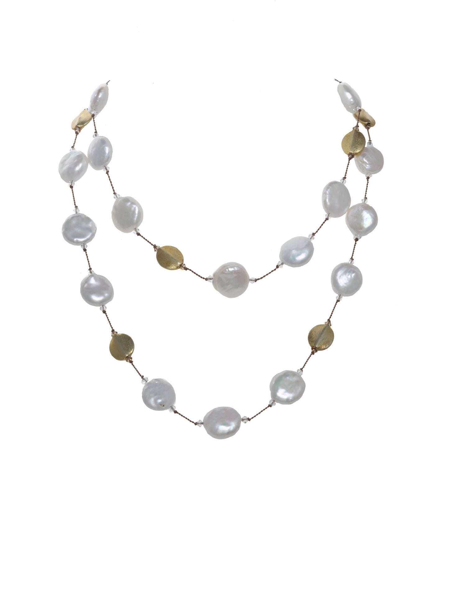 COIN PEARL, GOLD BEAD, LN-1758