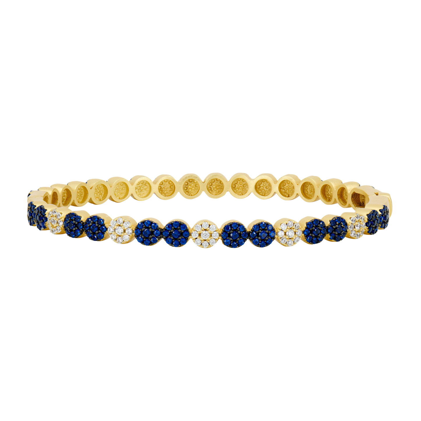Pavé Disc Hinge Bangle
