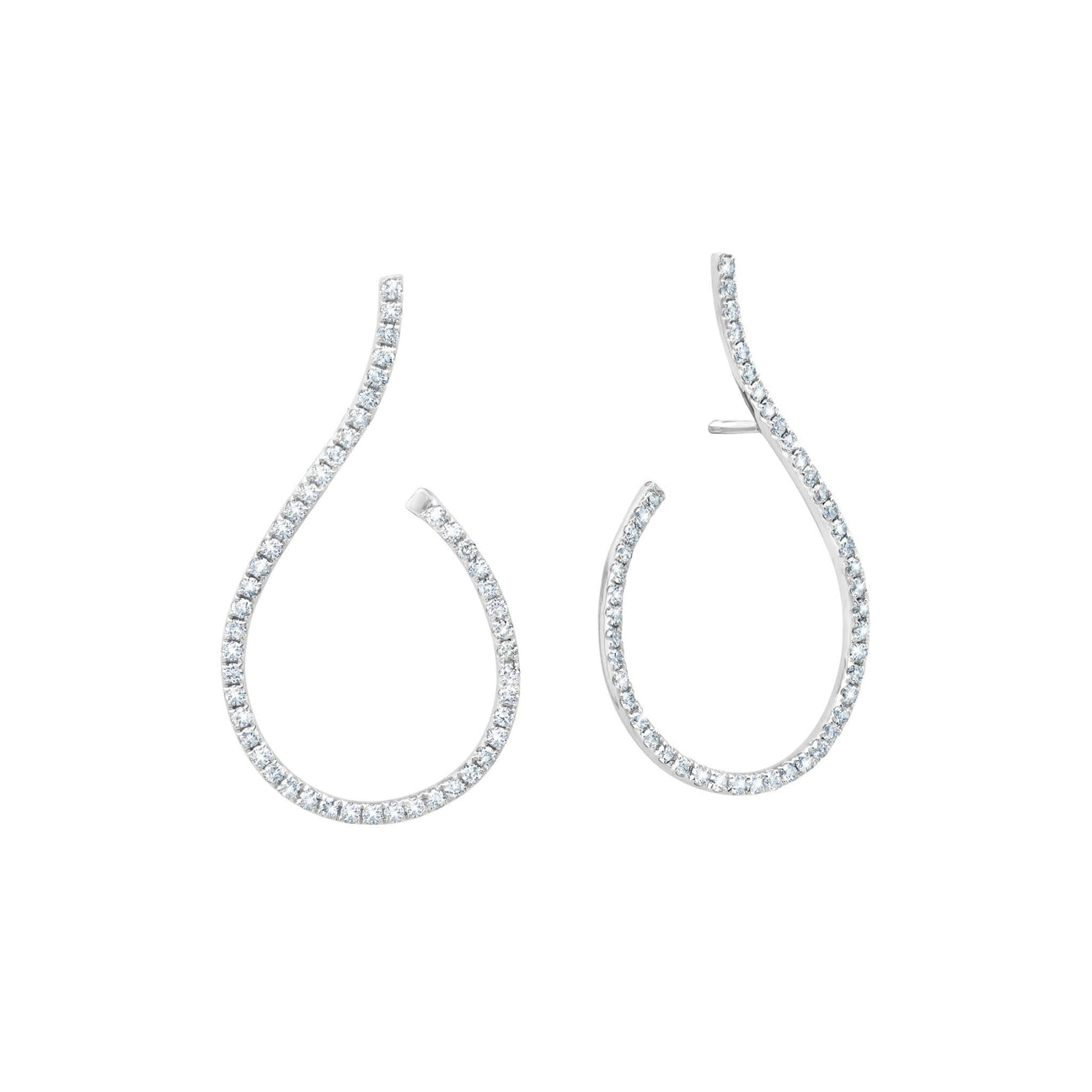 Mega Swirl Earring in White