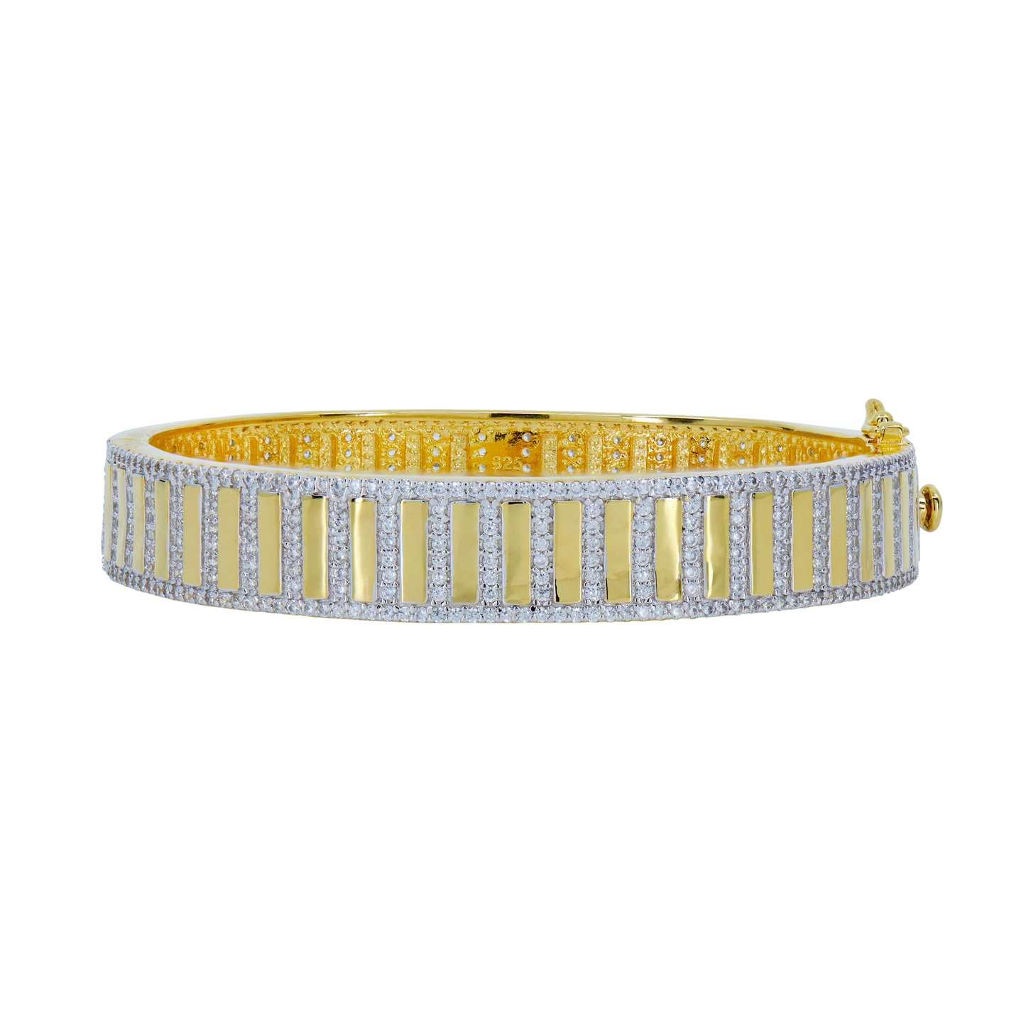 Illuminating Wide Hinge Bangle