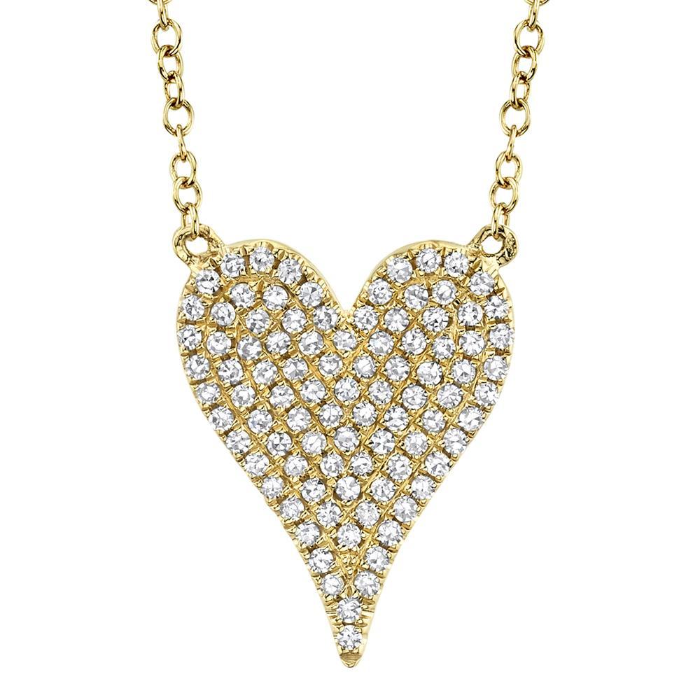 Amor 0.21 CT Diamond Pave Heart Pendant Necklace