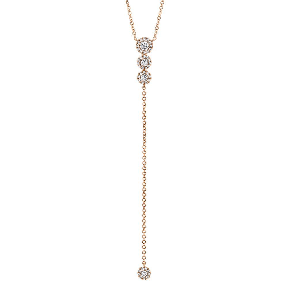 0.29CT DIAMOND LARIAT NECKLACE All of our designs are handmade and slight variations may exist. All Shy Creation items are hand set and all stones are natural and hand-picked. Each piece is unique and you can expect slight variations in the shade, hue, and tint of the color stones.