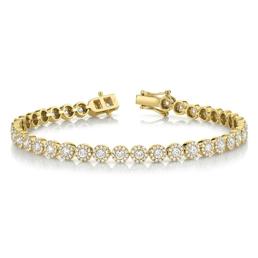 3.03CT 14K W/G diamond lady's bracelet All of our designs are handmade and slight variations may exist. All Shy Creation items are hand set and all stones are natural and hand-picked. Each piece is unique and you can expect slight variations in the shade, hue, and tint of the color stones.