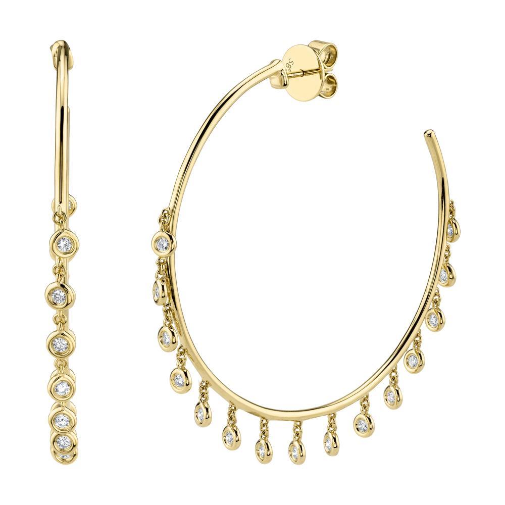14K Yellow Gold 2.00" Diameter Stud Back Closure 0.90 Carat Weight Available in: Yellow, Rose, and White Gold. Available in: Mini, Small, Standard, Medium, Large and XL.