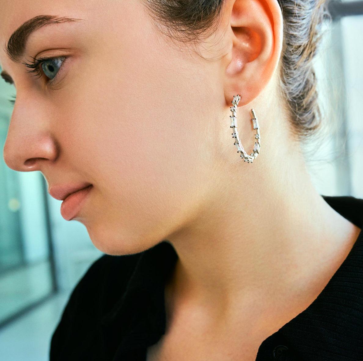 INDUSTRIAL FINISH Cobblestone Hoop Earrings