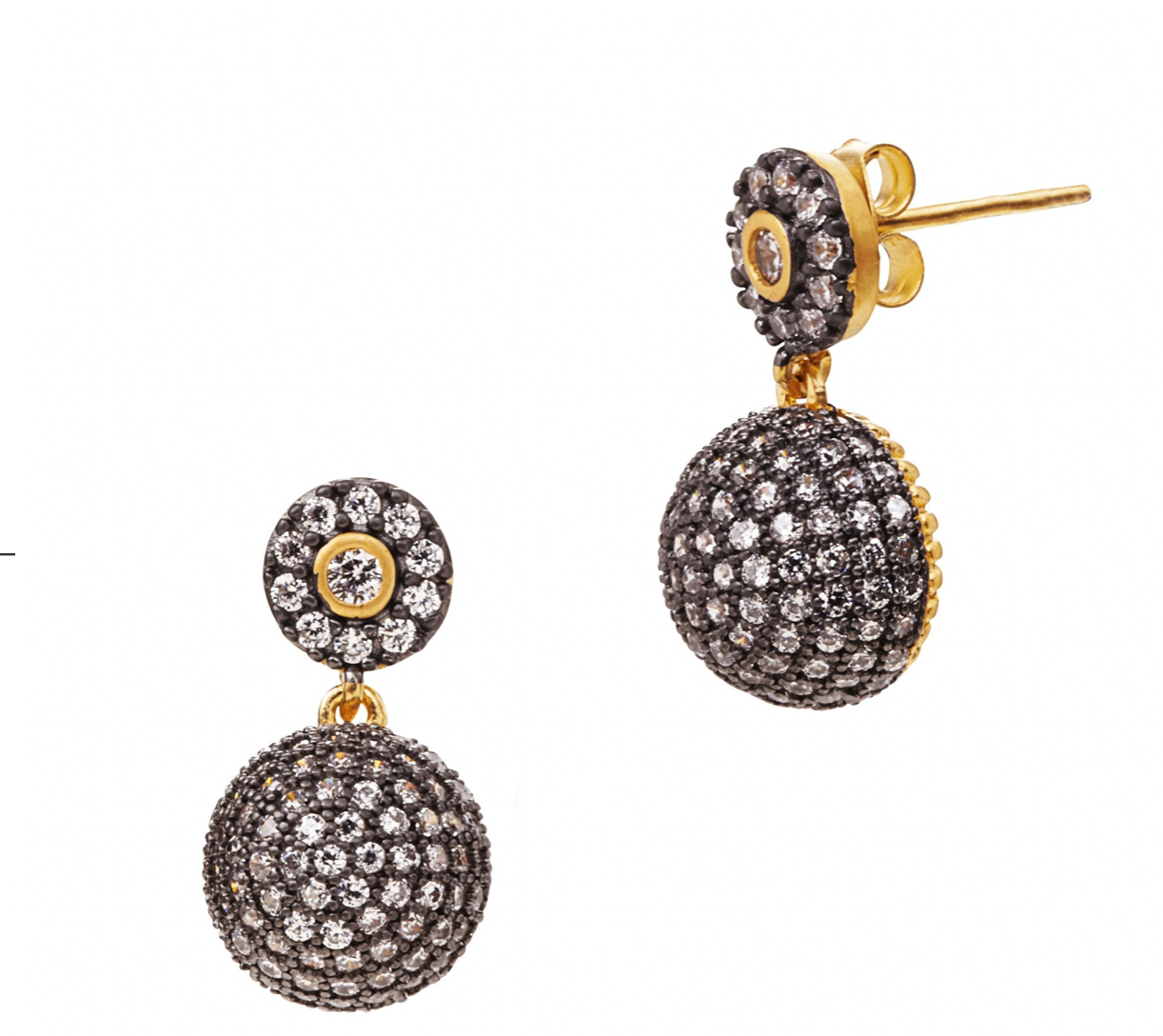 SIGNATURE Pavé Dome Drop Earrings
