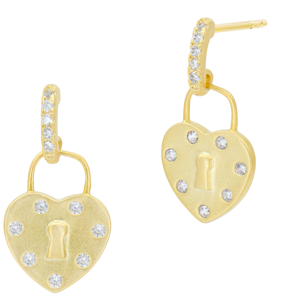THE LOVE COLLECTION Locked in LOVE Charm Earrings
