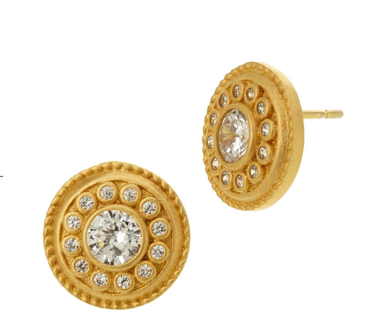 SIGNATURE Nautical Button Stud Earrings