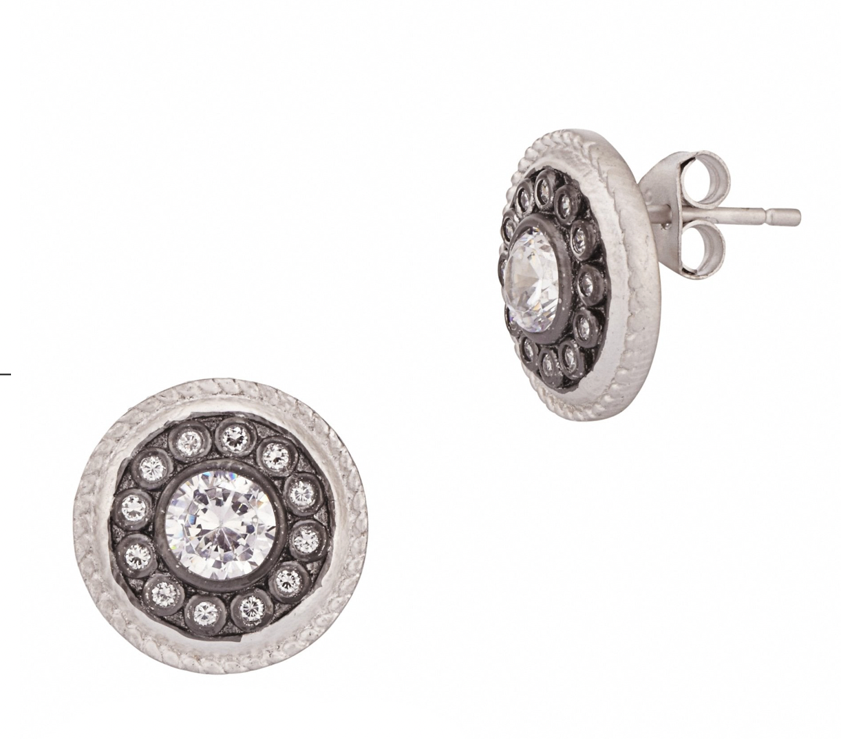 SIGNATURE Nautical Button Stud Earrings
