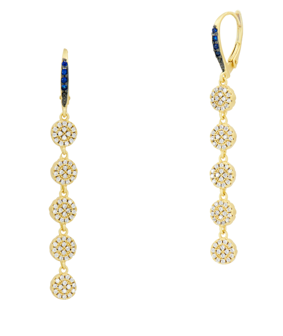 MIDNIGHT Linear Pavé Disc Earring