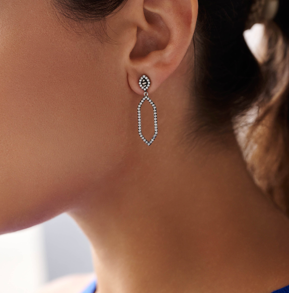 INDUSTRIAL FINISH Industrial Pavé Earring