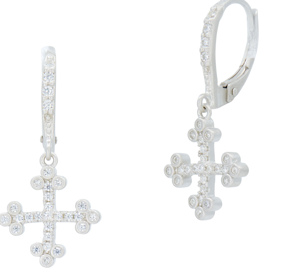 FREIDA ROTHMAN Cross Leverback Earring