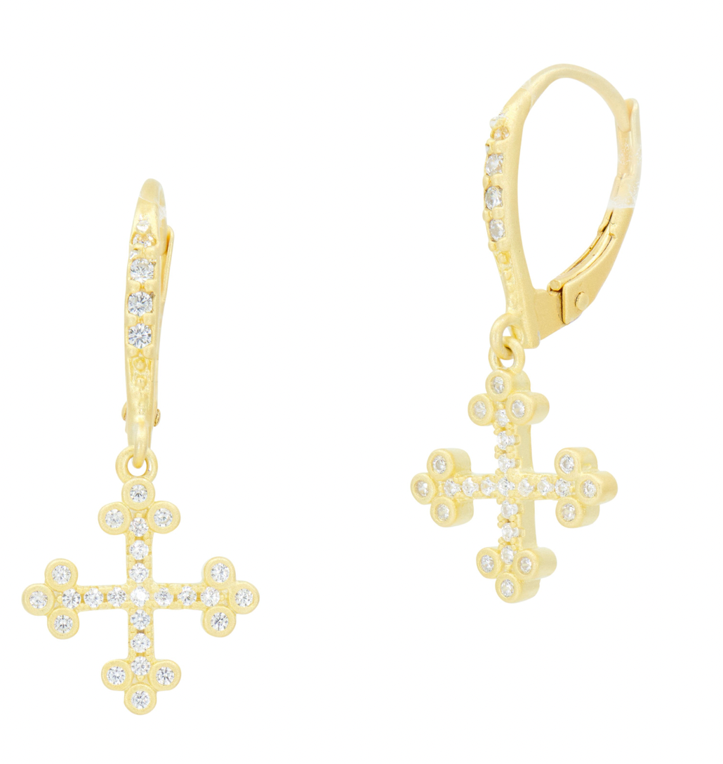 FREIDA ROTHMAN Cross Leverback Earring