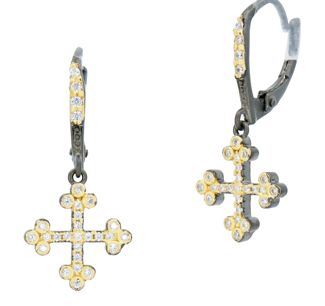 FREIDA ROTHMAN Cross Leverback Earring