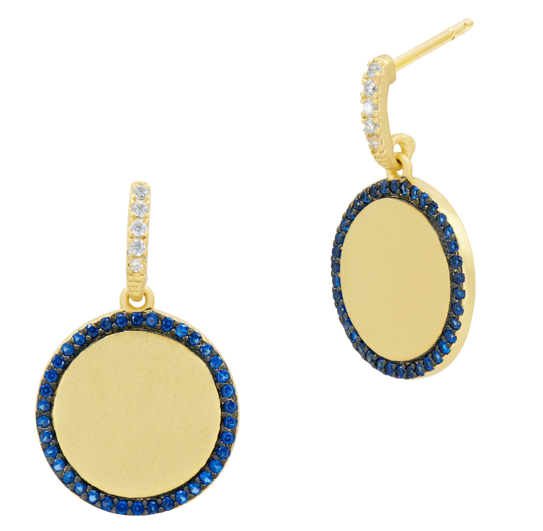 MIDNIGHT Pavé Disc Drop Earring
