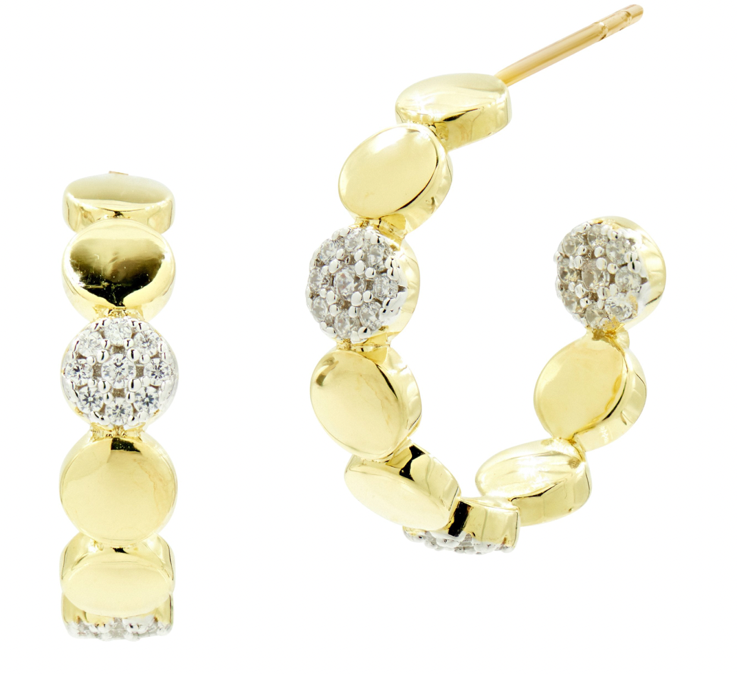 Radiance Pavé Station Hoop Earring