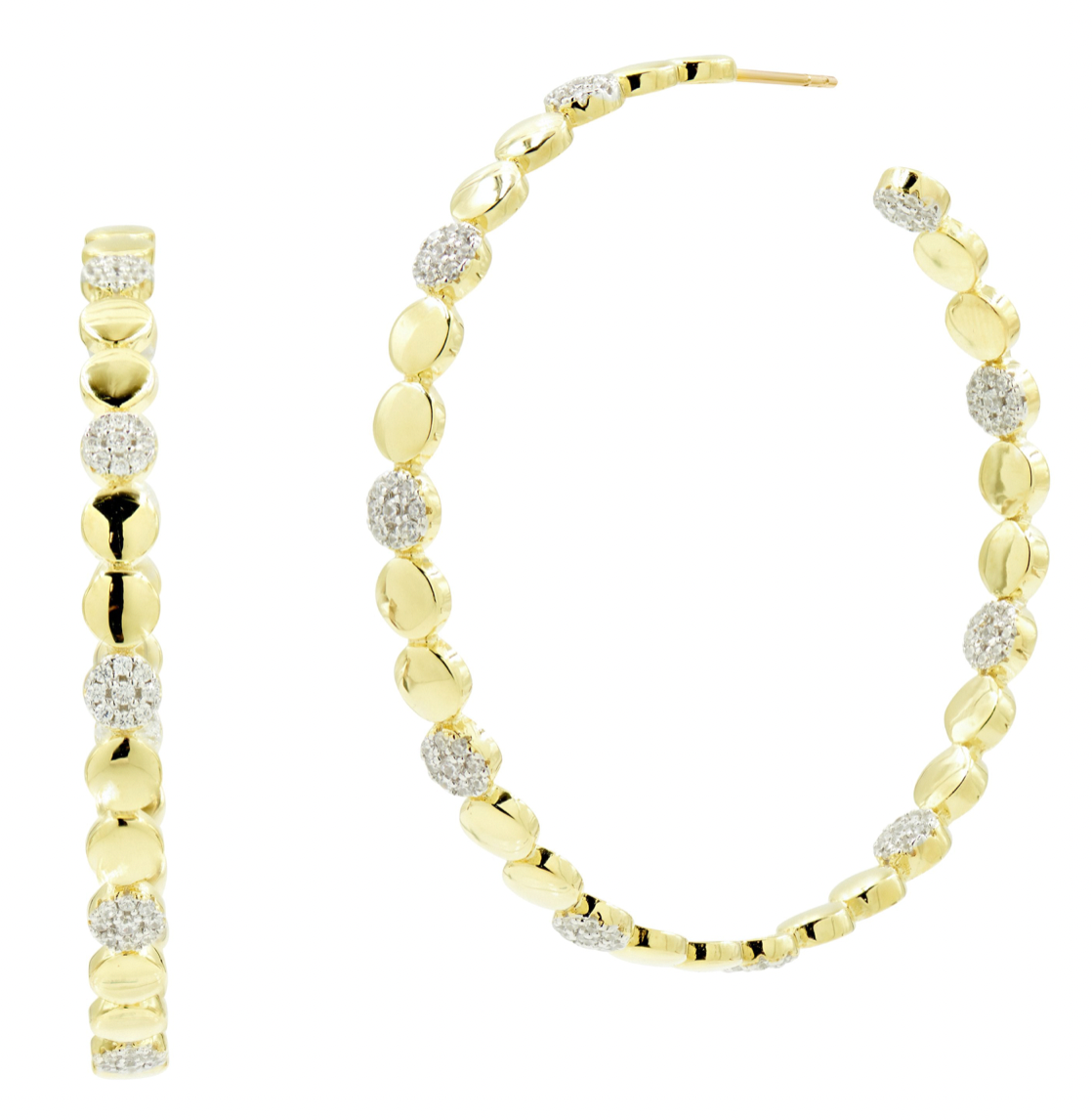 Radiance Pavé Station Hoop Earring
