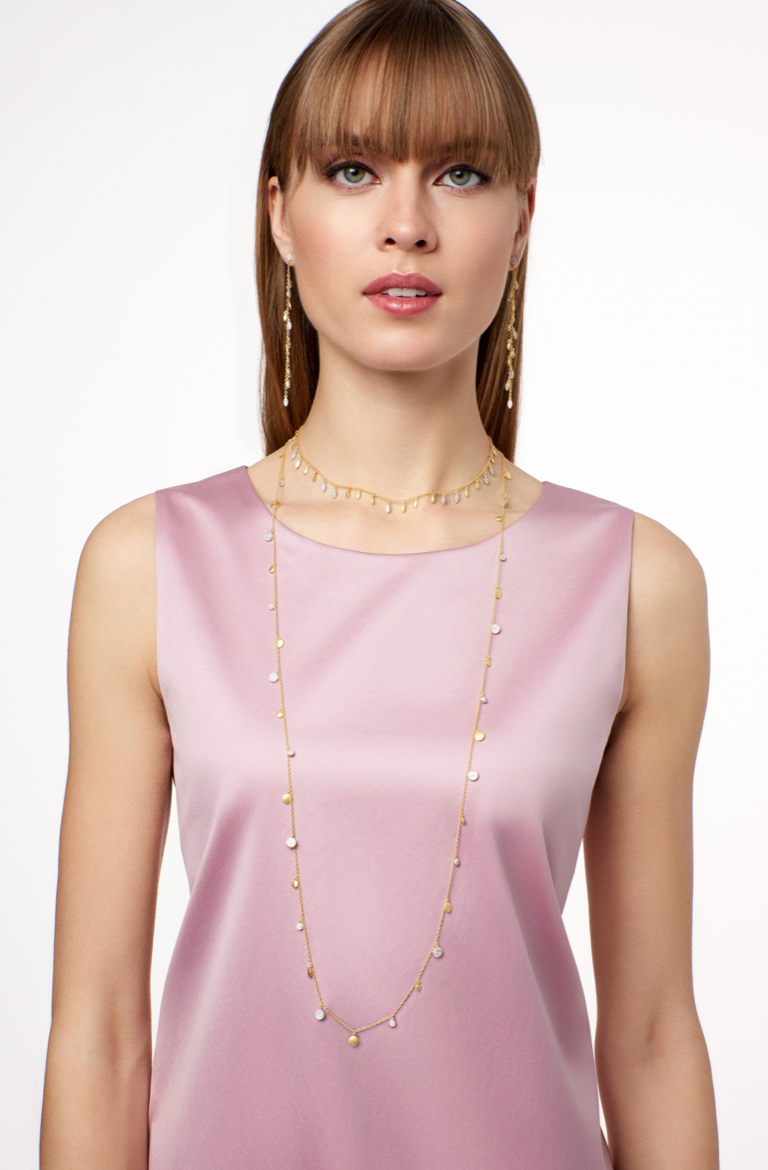 MIDNIGHT Linear Charm Drop Earrings