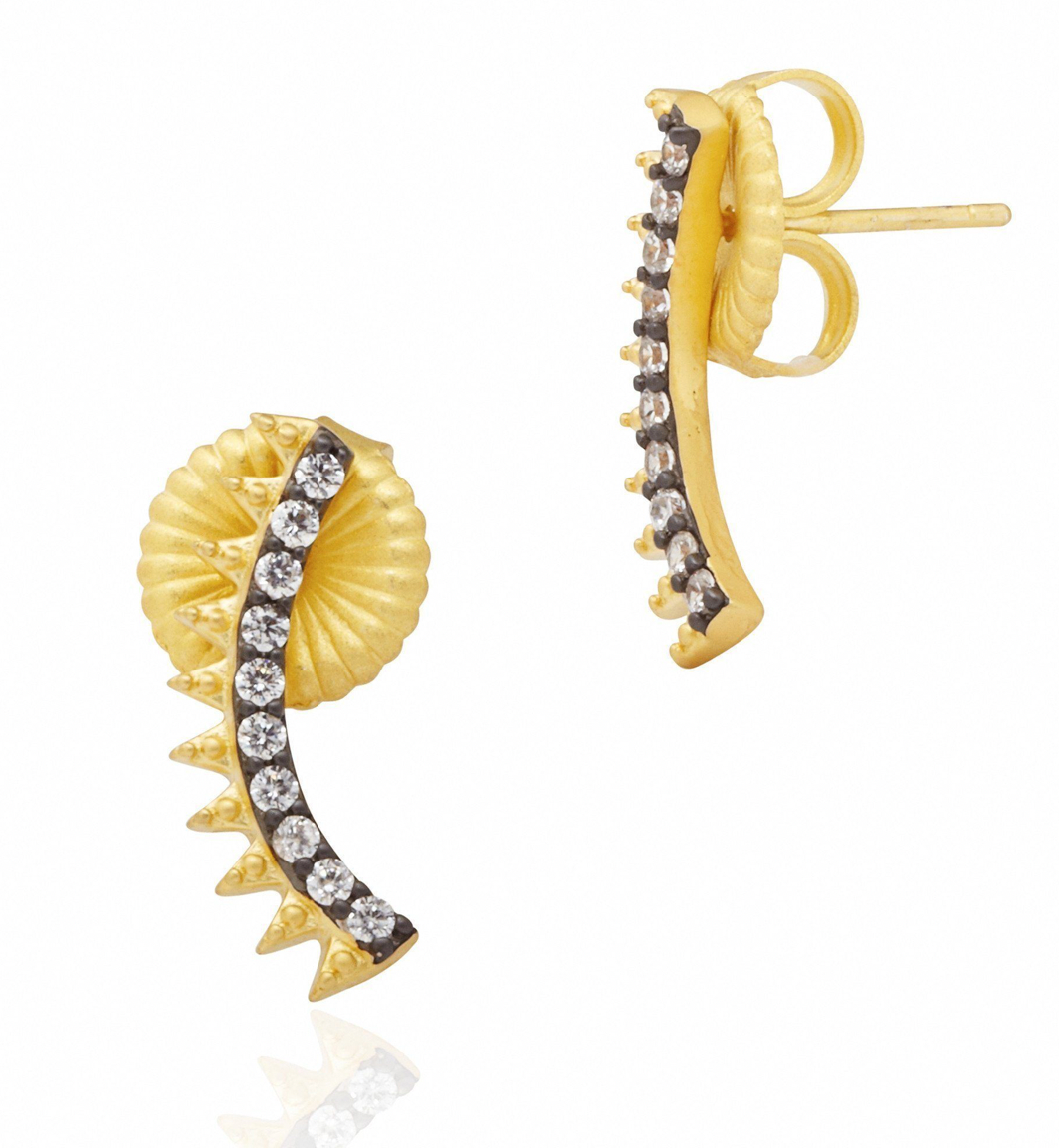 FREIDA ROTHMAN Spiked Climber Earrings