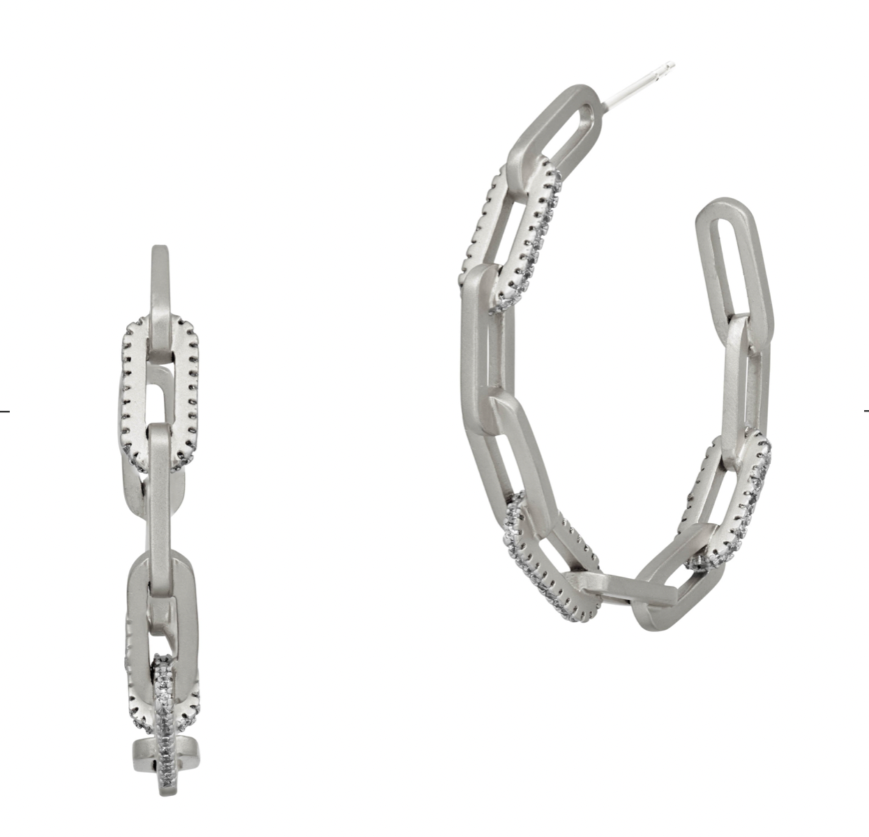 INDUSTRIAL FINISH Coastal Chain Link Hoop Earring