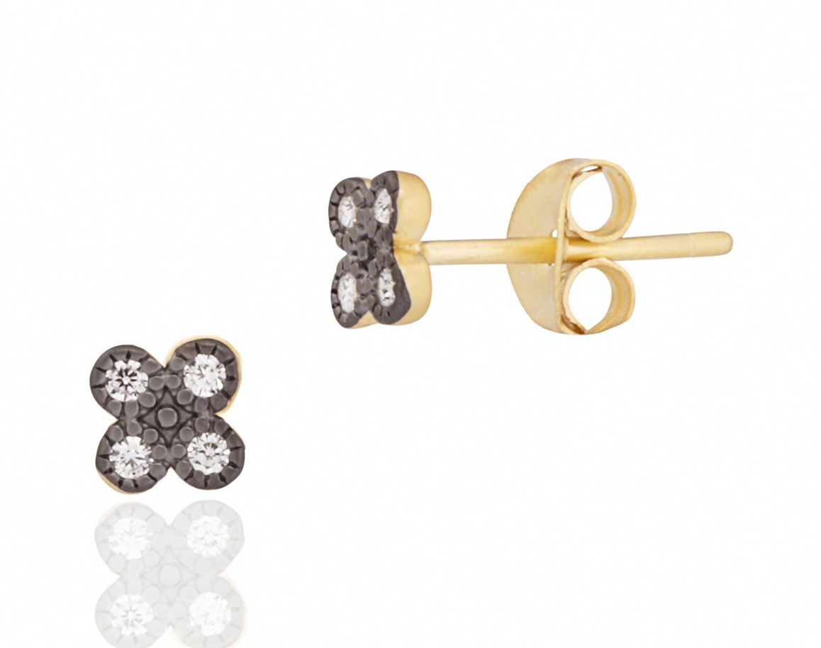 FREIDA ROTHMAN Tiny Clover Stud Earring