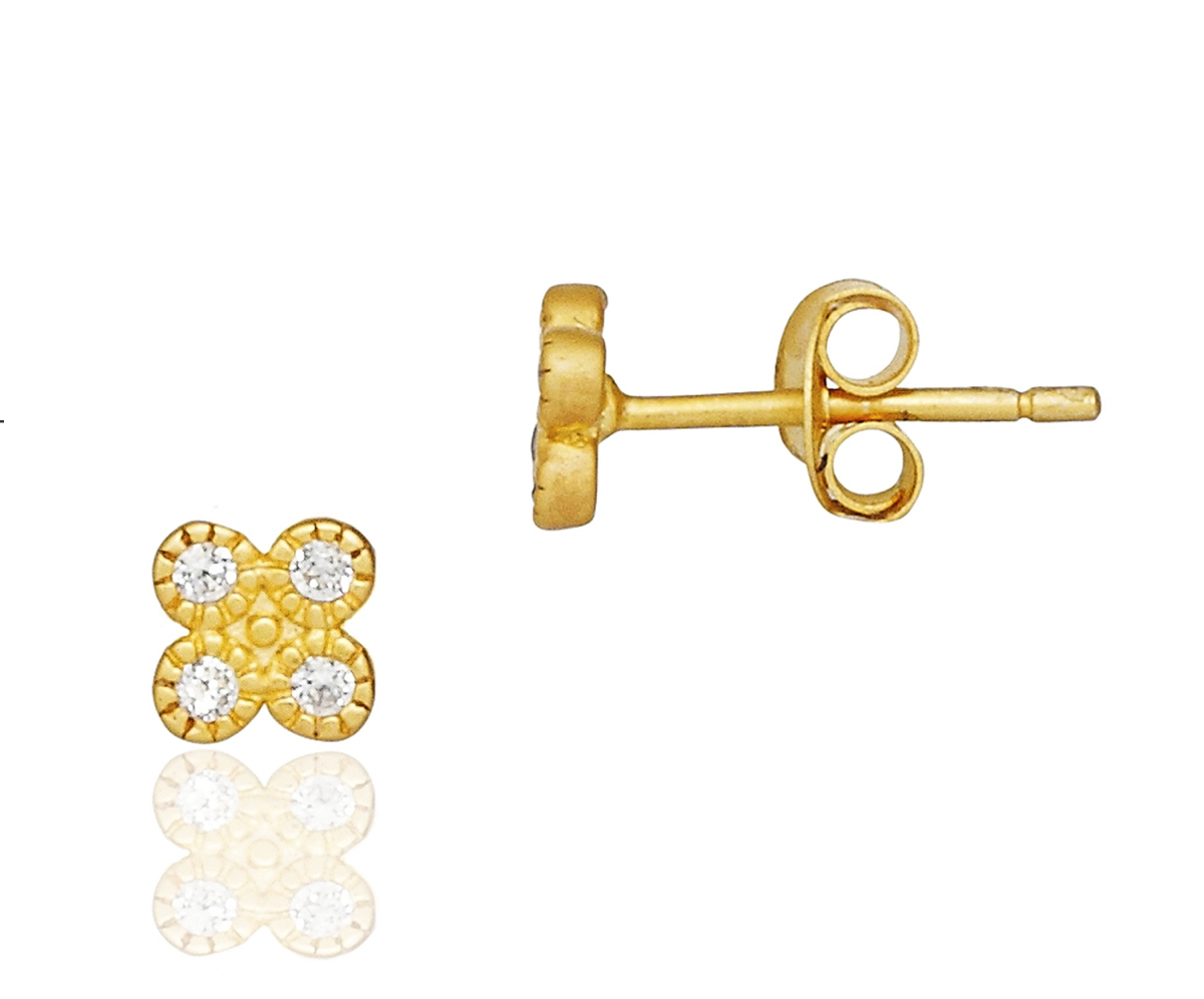 FREIDA ROTHMAN Tiny Clover Stud Earring