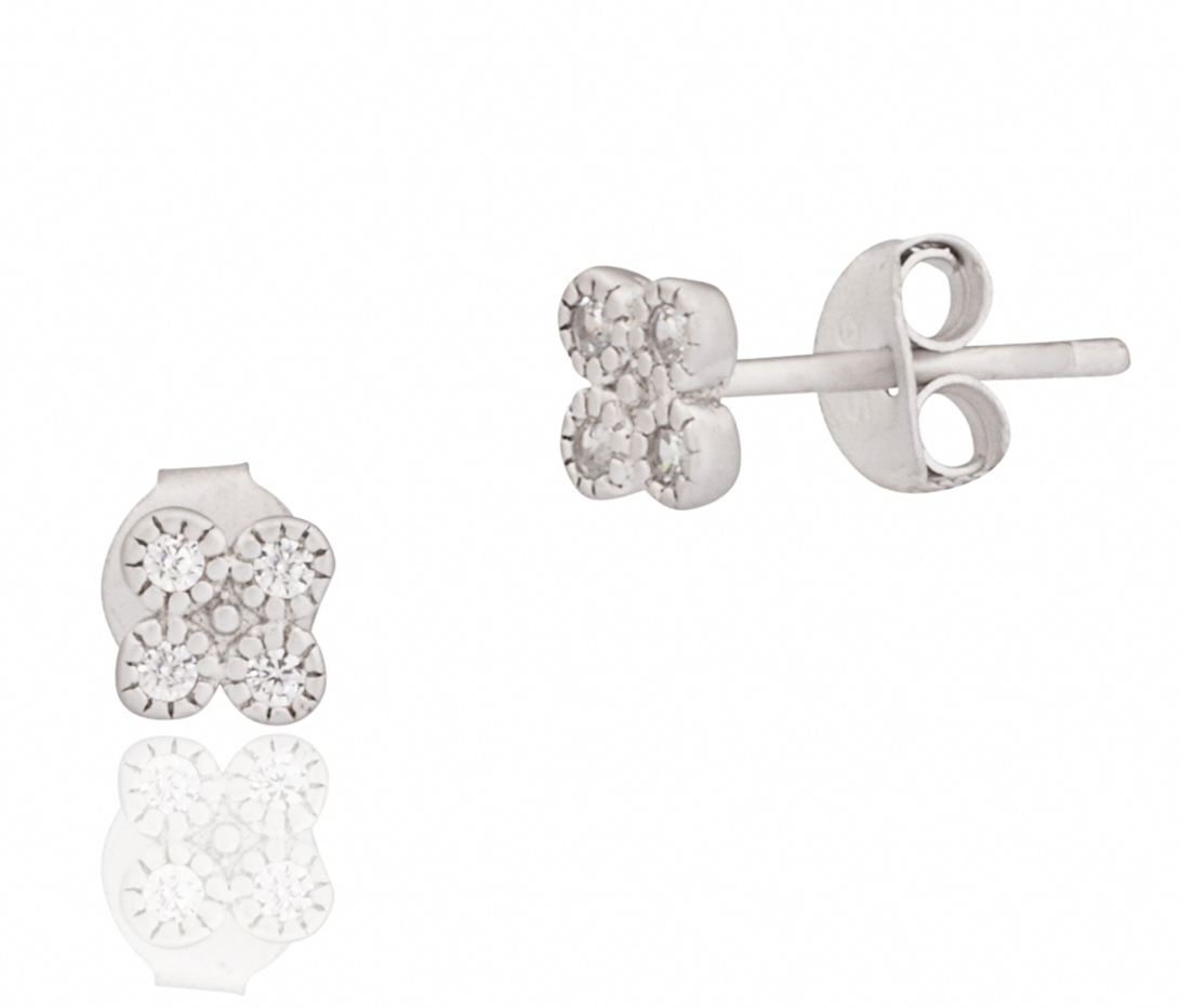 FREIDA ROTHMAN Tiny Clover Stud Earring