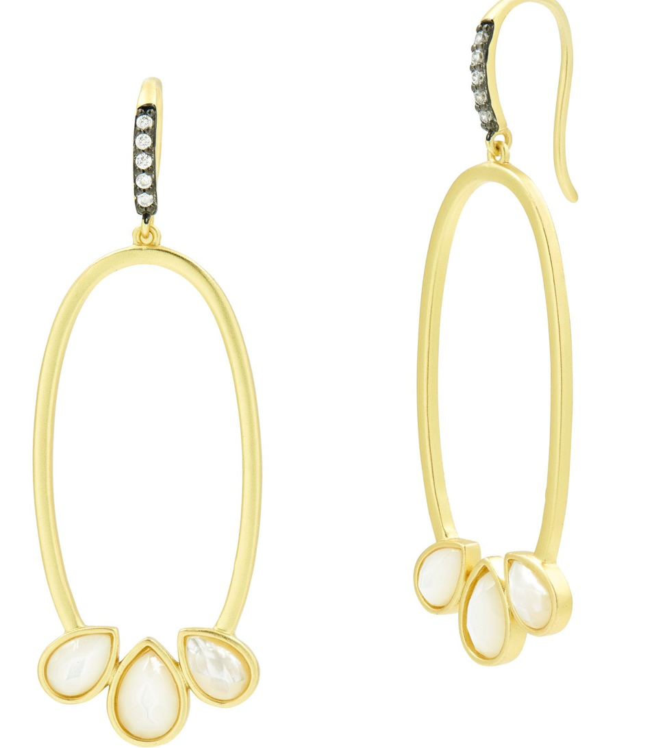 BROOKLYN COAST Oval Open Hoop Hook Earring