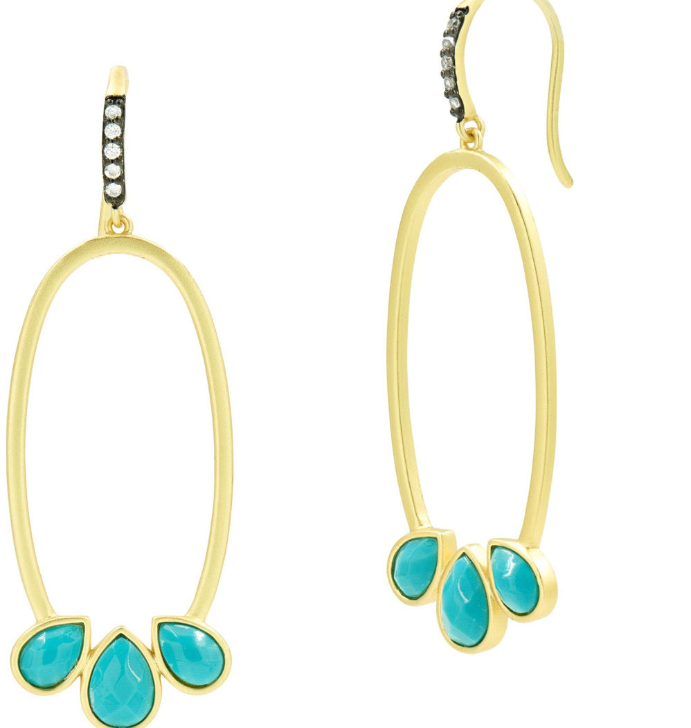 BROOKLYN COAST Oval Open Hoop Hook Earring