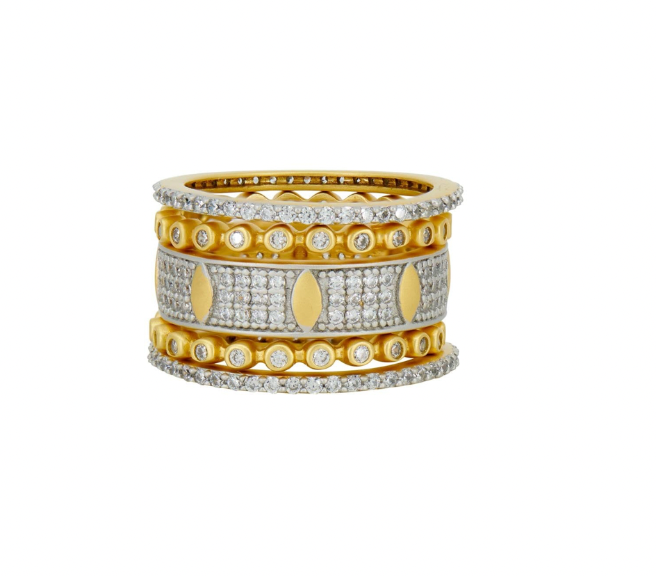 FREIDA ROTHMAN Petals in Bloom 5-Stack Ring