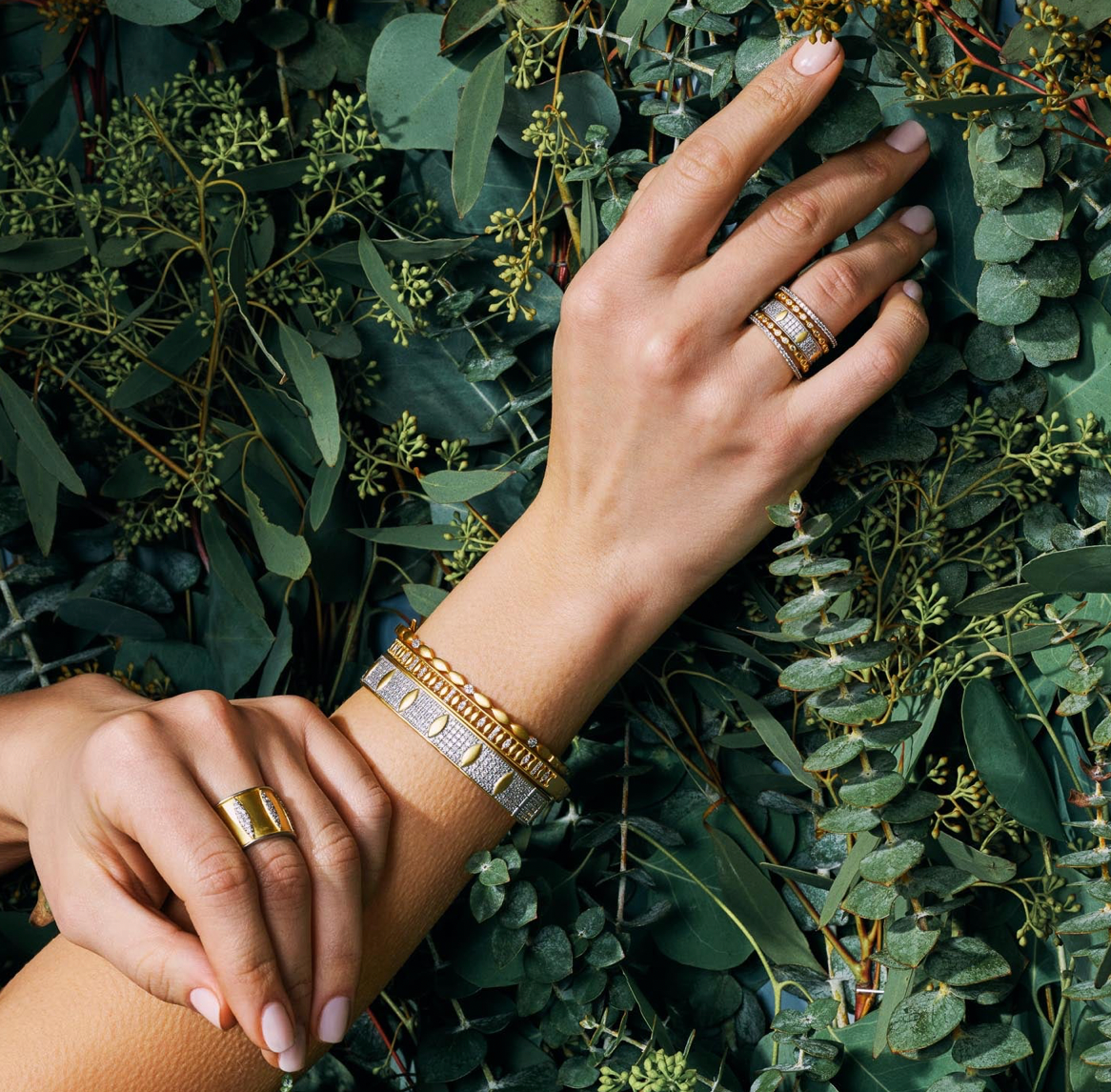 FREIDA ROTHMAN Petals in Bloom 5-Stack Ring